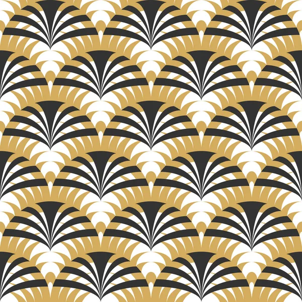 Patrón de oro sin costura abstracto en estilo asiático. Ilustraciones de stock libres de derechos