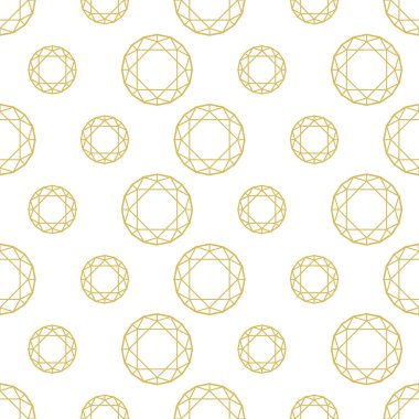 Altın ve elmaslarla süslü, pürüzsüz bir desen.