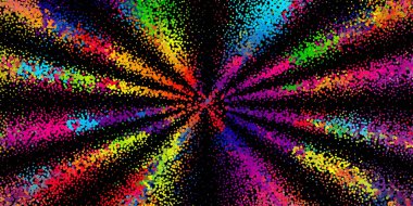 Modern tarzda parlak ve soyut bir resim.