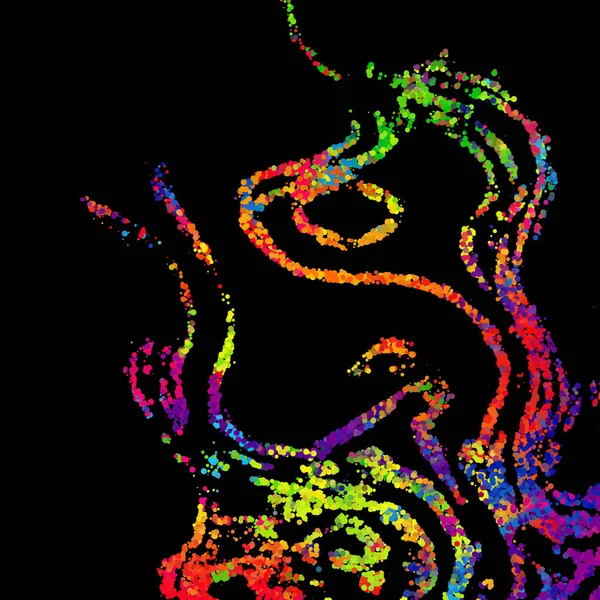 Modern tarzda parlak ve soyut bir resim.