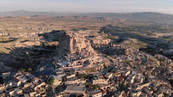 Jaskinia Uchisar, widok z lotu ptaka. — Wideo stockowe