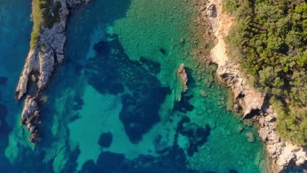 Korfu adasının güzel kıyıları. — Stok video