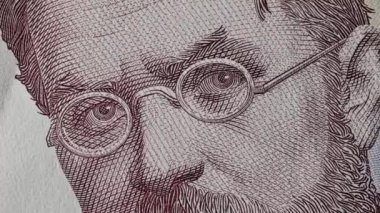 1000 Hryvnia banknotunun makro görüntüsü.