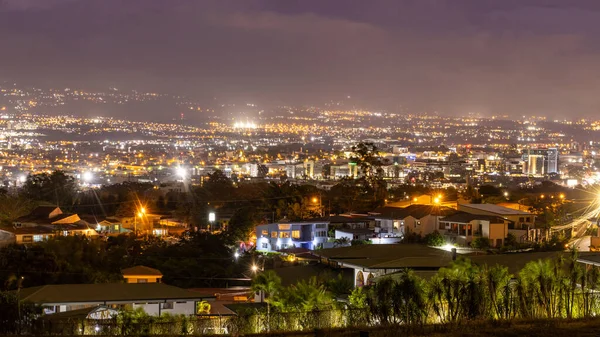 San José Costa Rica Panorama Ciudad Nocturna Vistas Urbanas — Foto de Stock