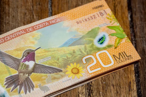 Dinero Costa Rica Grandes Cantidades Efectivo Paquete Billetes 000 Colones — Foto de Stock