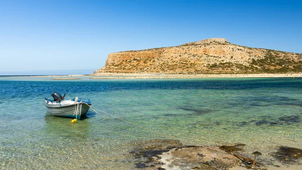 Rajská Pláž Balos Krétě Řecká Dovolená Ostrov Krajina Křišťálově Čistá — Stock fotografie