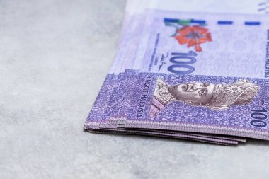 Malezya 'nın Büyük Para Dosyası, Yüzlerce Halka Banknotlar, Mali İş Konsepti 