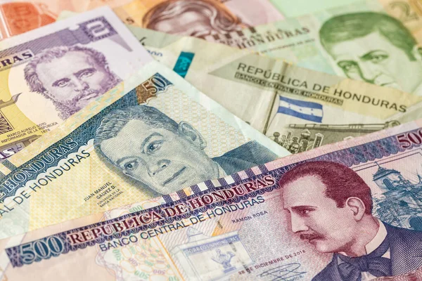 Гроші Гондурасу Паперові Банкноти Бізнес Творчої Валюти Банкіри Фінанси 500 — стокове фото