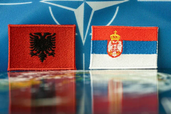 Conflict of Albanians and Serbs in Kosovo, Concept of the Serbian and Albania flag, Problems of the Serb minority in Albania and the border conflict