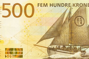 500 Norveç kronu, mali geçmiş, kavram.