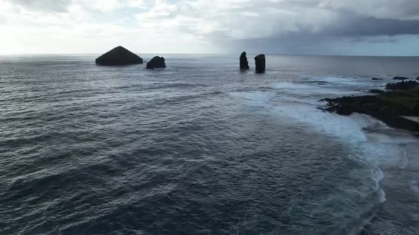 View Aerial Landscape Azores Islands Portugal — Stockvideo