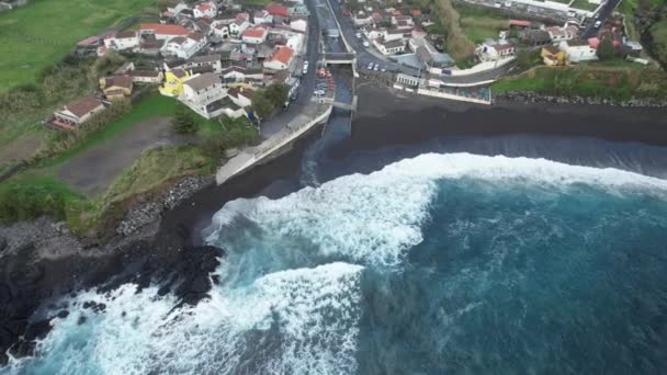 Uitzicht Vanuit Lucht Azoren Portugal — Stockvideo