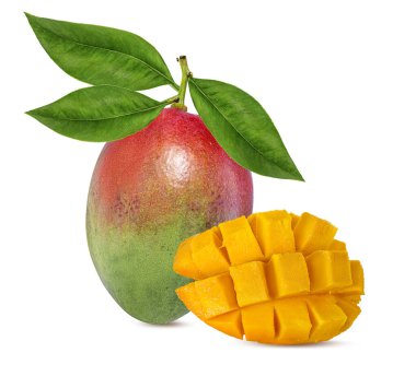 Mango beyaz arkaplanda izole edildi