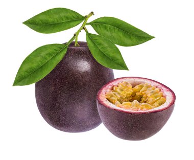 Tutku meyvesi beyaz arkaplanda izole