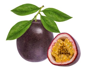 Tutku meyvesi beyaz arkaplanda izole