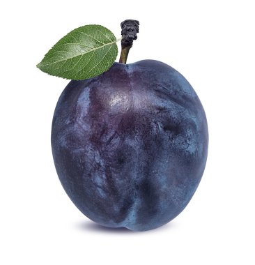 Beyaz arkaplanda erik izole edildi