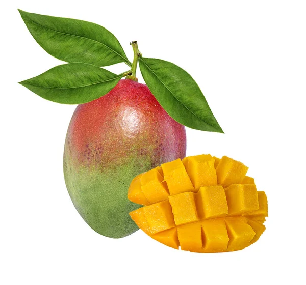 Mango Geïsoleerd Witte Achtergrond — Stockfoto