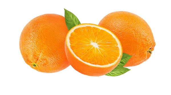 Orange Fruit Isolate White Background — Stock Photo, Image