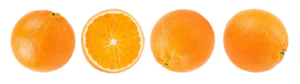 Апельсиновые Фрукты Изолировать Белом Фоне — стоковое фото