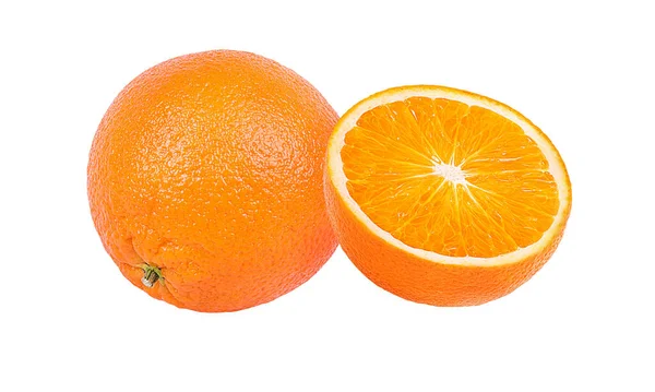 Orange Frukt Isolat Vit Bakgrund — Stockfoto