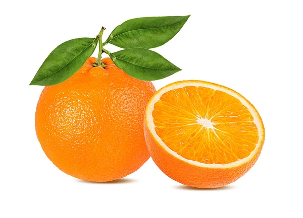 Oranje Fruit Isoleren Witte Achtergrond — Stockfoto