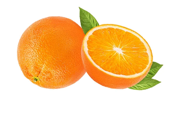 Orange Fruit Isolate White Background — Stock Photo, Image