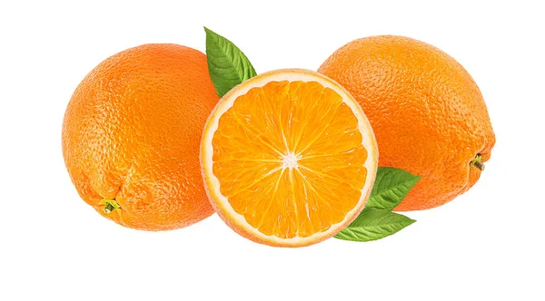Orange Fruit Isolate White Background — Stock Photo, Image
