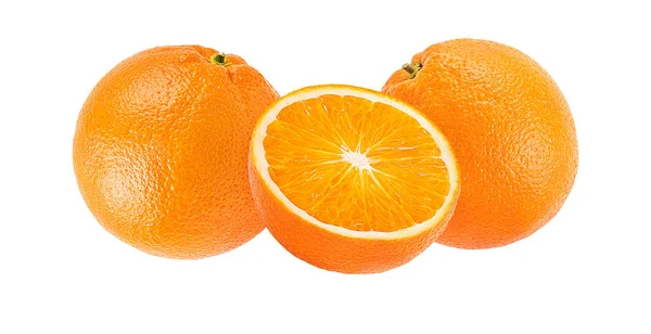 Oranje Fruit Isoleren Witte Achtergrond — Stockfoto