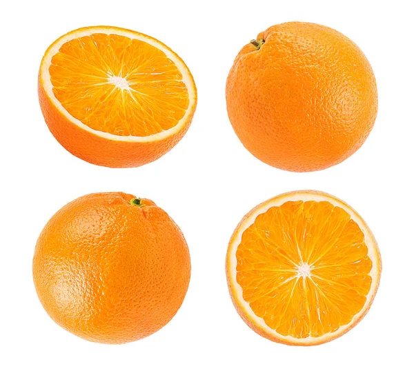 Oranje Fruit Isoleren Witte Achtergrond — Stockfoto