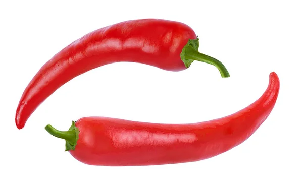 Rijpe Peper Chili Geïsoleerd Witte Achtergrond — Stockfoto