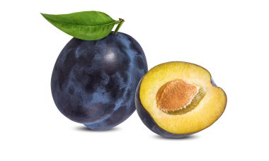 Beyaz arkaplanda erik