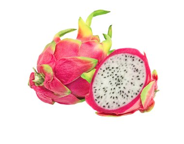 Beyaz arkaplanda Ejder Meyvesi izole