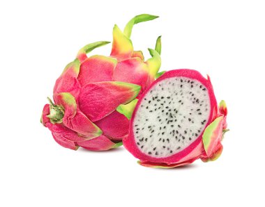 Beyaz arkaplanda Ejder Meyvesi izole