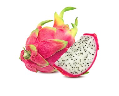 Beyaz arkaplanda Ejder Meyvesi izole