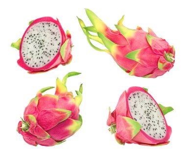 Beyaz arkaplanda Ejder Meyvesi izole