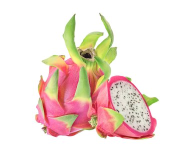 Beyaz arkaplanda Ejder Meyvesi izole