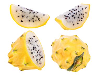 Beyaz arkaplanda Ejder Meyvesi izole