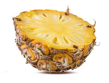 Beyaz arkaplanda izole edilmiş ananas