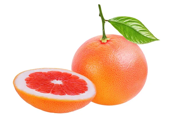 Grapefruit Geïsoleerd Witte Achtergrond — Stockfoto