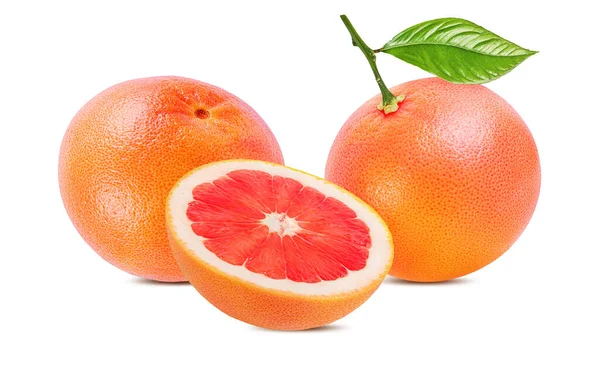 Grapefruit Izolované Bílém Pozadí — Stock fotografie