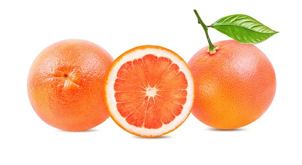 Grapefruit Geïsoleerd Witte Achtergrond — Stockfoto