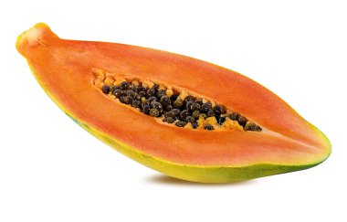 Papaya beyaz arka planda izole edilmiş
