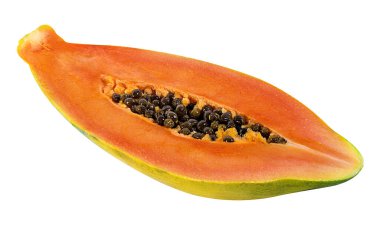 Papaya beyaz arka planda izole edilmiş
