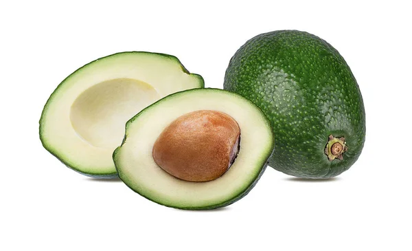 Avocado Geïsoleerd Witte Achtergrond — Stockfoto