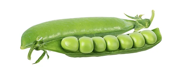 Green Peas Isolated White Background — Stock Photo, Image
