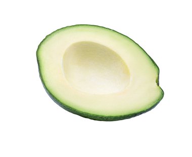 avokado beyaz arkaplanda izole edildi
