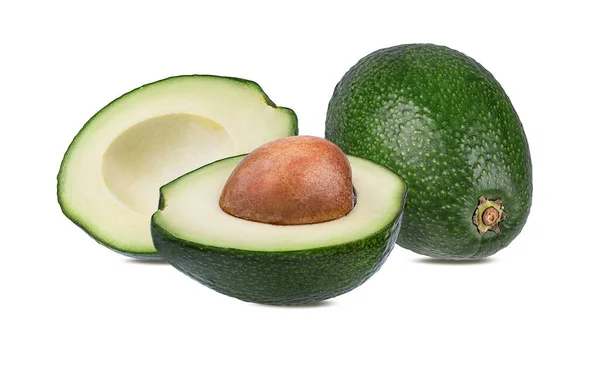 Avocado Geïsoleerd Witte Achtergrond — Stockfoto