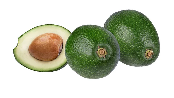 Avocado Geïsoleerd Witte Achtergrond — Stockfoto