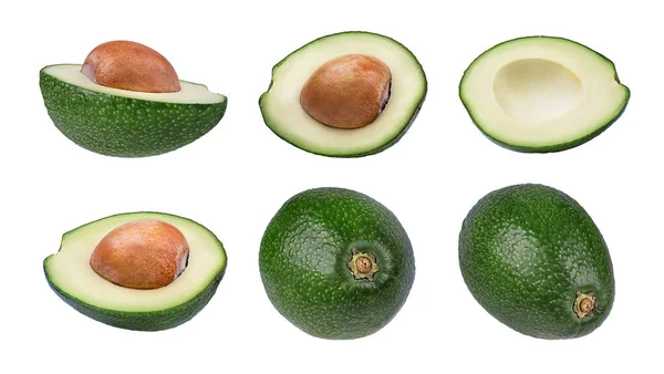 Avocado Geïsoleerd Witte Achtergrond — Stockfoto