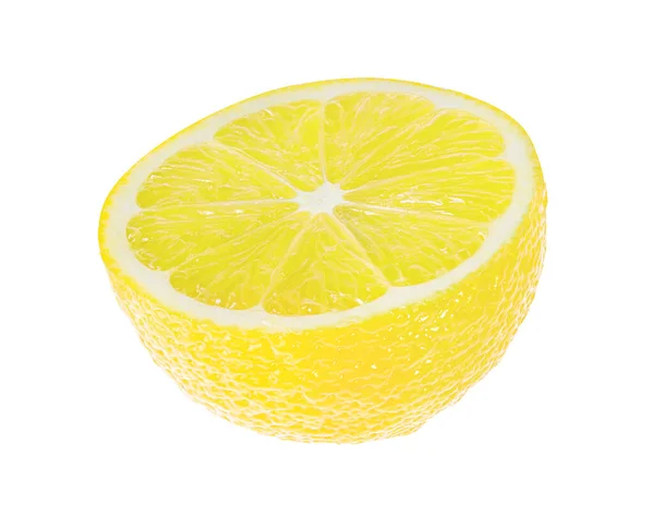 Fresh Lemon Isolated White Background — Stock Photo, Image